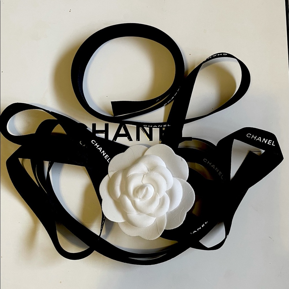 Authentic Chanel Ribbon & Flower